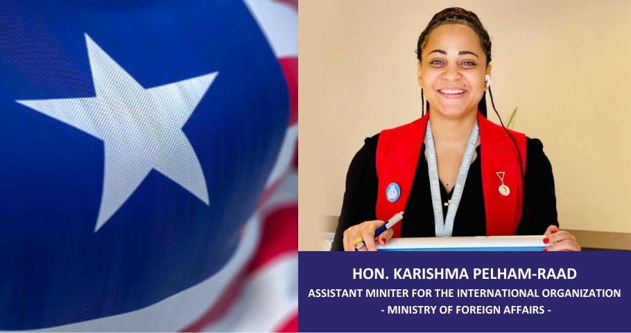 Karishma Pelham-Raad, Assistant Miniter for the International Organization of the Ministry of Foreign Affairs in Liberia.